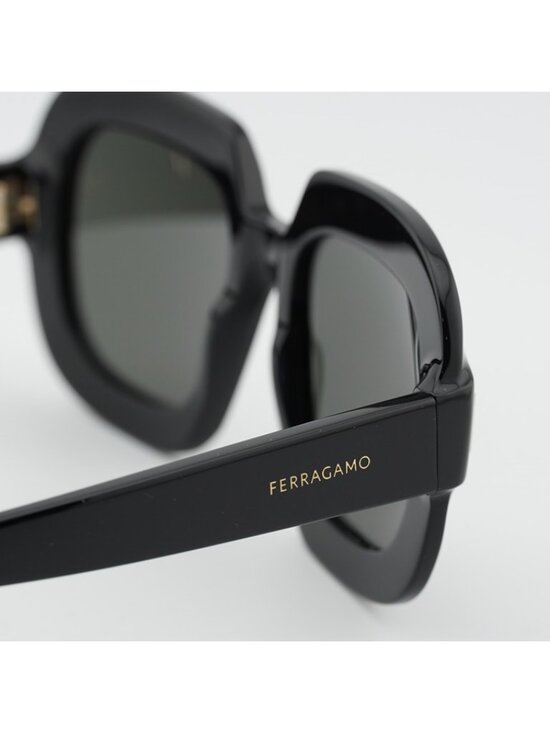 Salvatore Ferragamo SF2068SE 001 Sunglasses Black Butterfly Frame, Grey Lenses main image 7